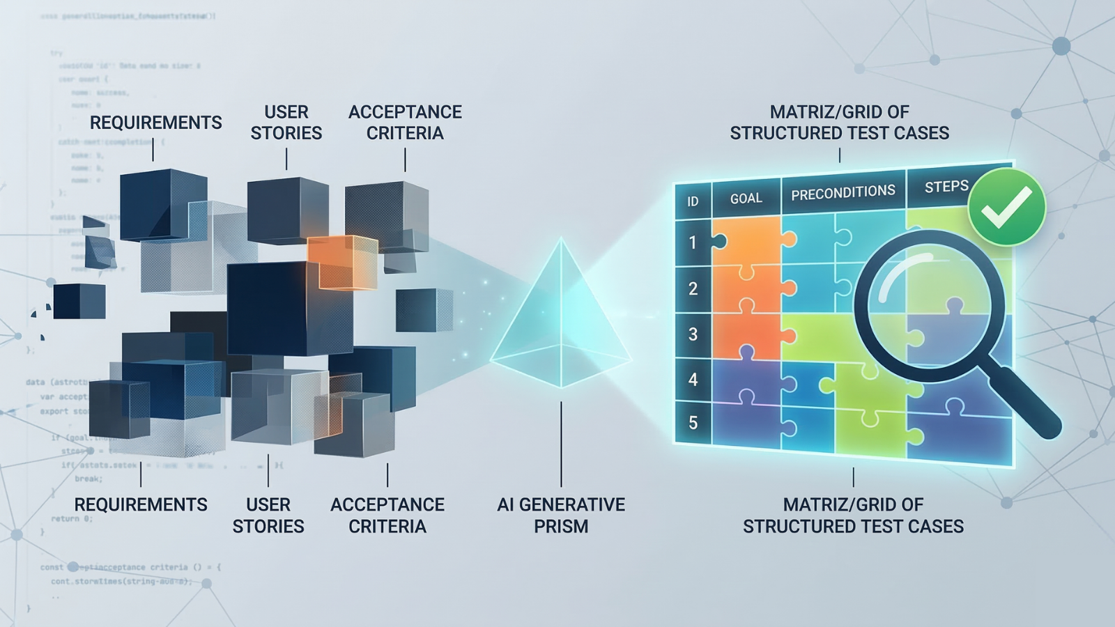 IA para generar casos de prueba desde requisitos: plantilla y workflow