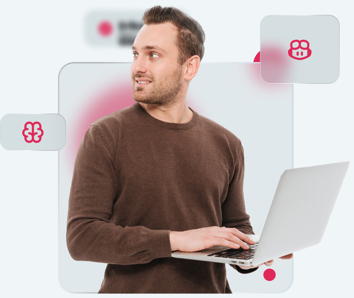 Persona comprendiendo los servicios de inteligencia artificial ofrecidos por ACL Chile